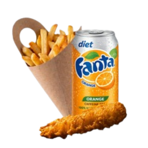 Batter Sausage,Cone Chips and any Drink